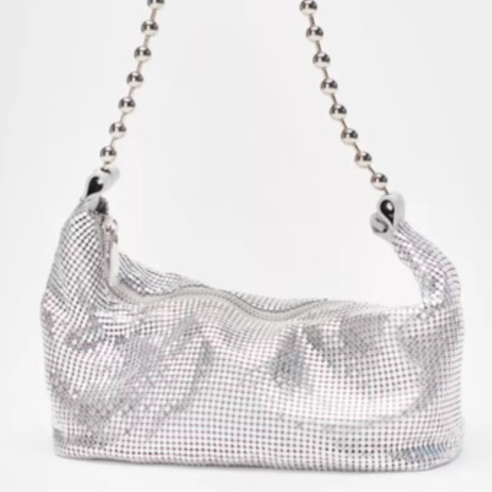 NWT Urban Outfitters Luna Chainmail Baguette Bag